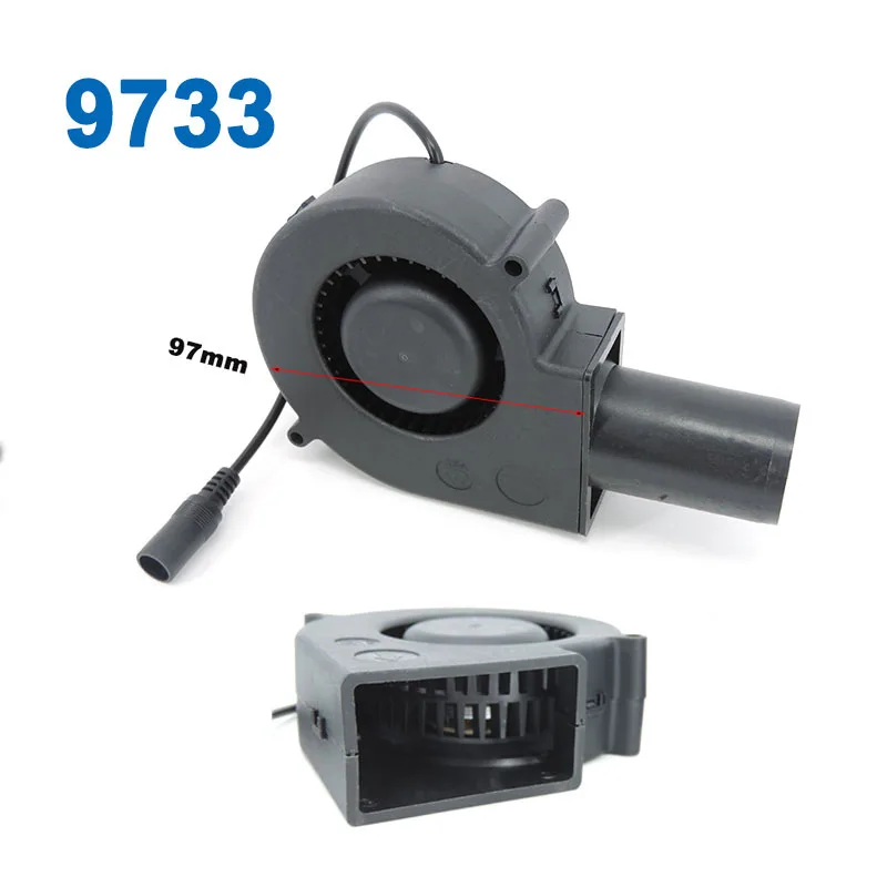 9733 Turbo Centrifugal Fan Blower 12V 97*97*33mm DC cooling Brushless 97mm Blower Cooler Fans for Barbecue vehicle Seat