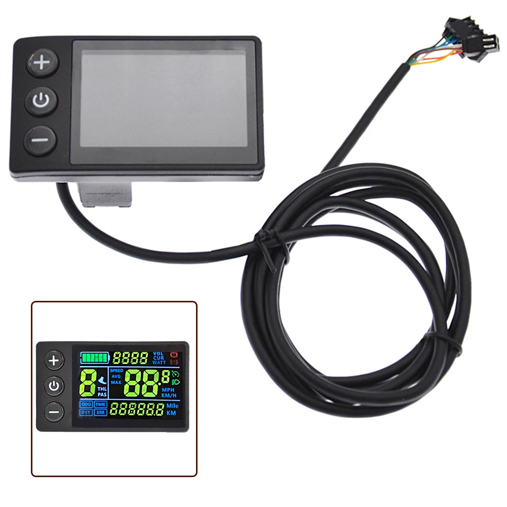 

24V 36V 48V Electric Bicycle Colorful S866 LCD Screen Display Ebike SM Plug Control Panel Electric Bike Accessories