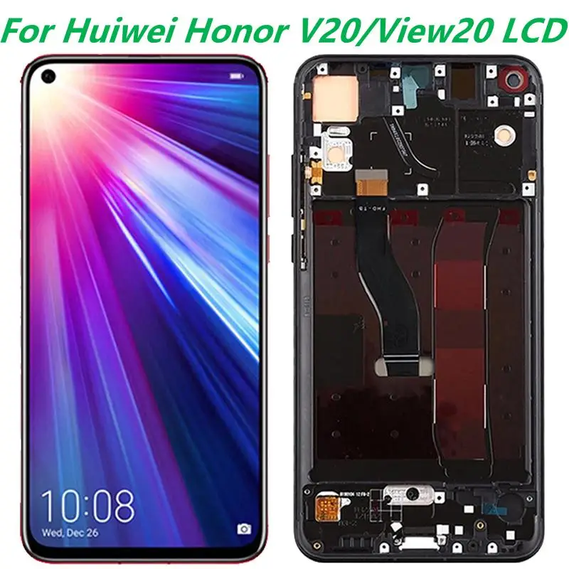 

6.4 Original Nova 4 LCD For Huawei Honor View20 LCD Touch Screen Digitizer Assembly Honor V20 VCE-AL00 LCD Display With Frame
