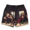 2023 Mesh Breathable Men Shorts GYM Basketball Running Quick-Drying Shorts Baggy Flame Print Fashion Shorts Summer Shorts 1