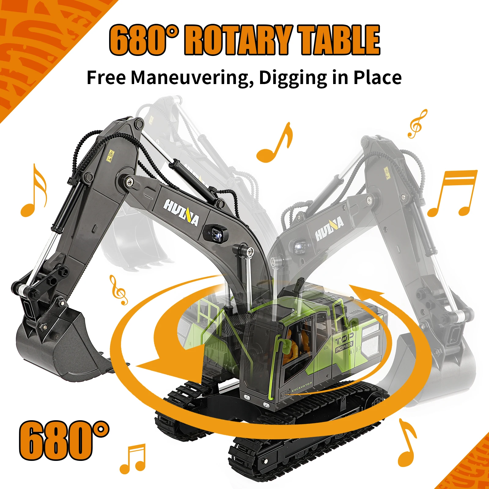 1/18 RC Excavator Dumper Truck Crawler Alloy Tractor Loader 2.4G Radio Controlled Car Engineering Toy For Boy Gift Multi-Channel 6