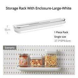DIY Pegboard Storage Shelf & Hooks Wall Organizer - No-Punch Installation for Crafts, Garage, and Kitchen (Storage Rack EL)