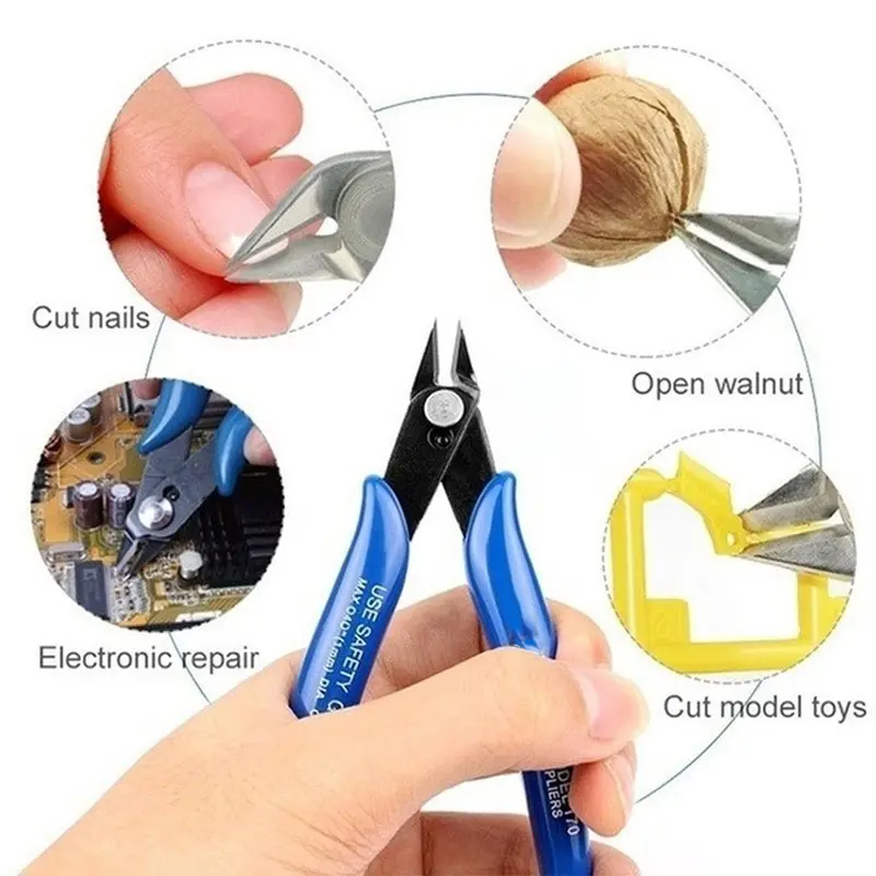 Universal Diagonal Pliers Carbon Steel Pliers Electrical Wire Cable Cutters Cutting Side Snips Flush Nipper Hand Tools