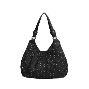 Borsa portaoggetti a pois Borsa organizer portatile di grande capacità per la spesa multifunzionale per articoli vari per la casa