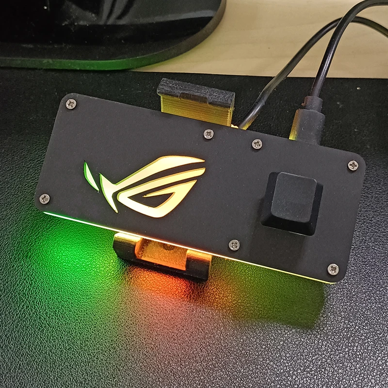 Rgb pc Power Switch Argb Luz Colorida Iniciar e Desligar Computador Externo Switchimotherboard pc Case Acessório - Imagem 5