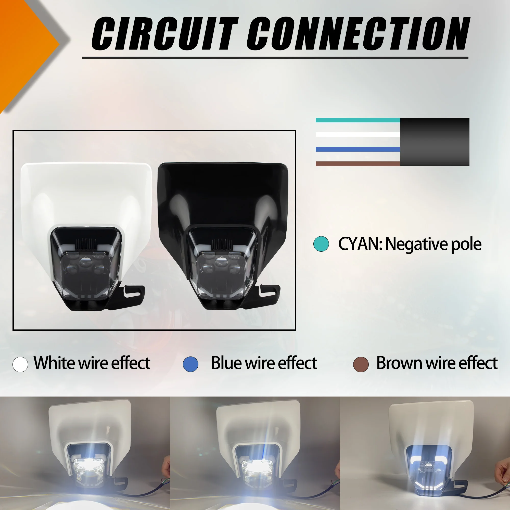 Motorcycle Headlight LED Wick For Husqvarna 701 TE 250 300 450 FC FE TC 125 300i Headlamp Dirt Bike Motocross Accessories Enduro