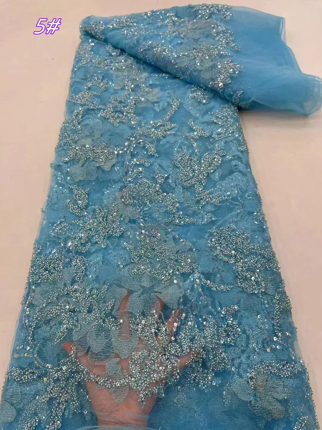 

Новое нигерийское кружевное платье с вышивкой бисером 10 цветов, ткань с вышивкой блестками, свадебное платье высокой моды в дворцовом стиле