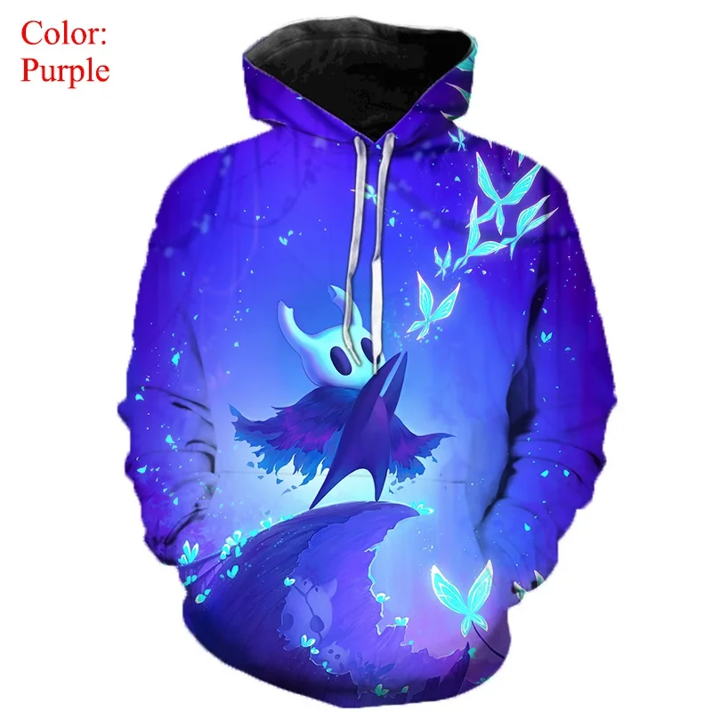 

2023 Fashion Games Hollow Knight 3D Print Sweater Hoodie Hip Hop Autumn Streetwear Hoodie Couples Clothes Lovely Hoodie
