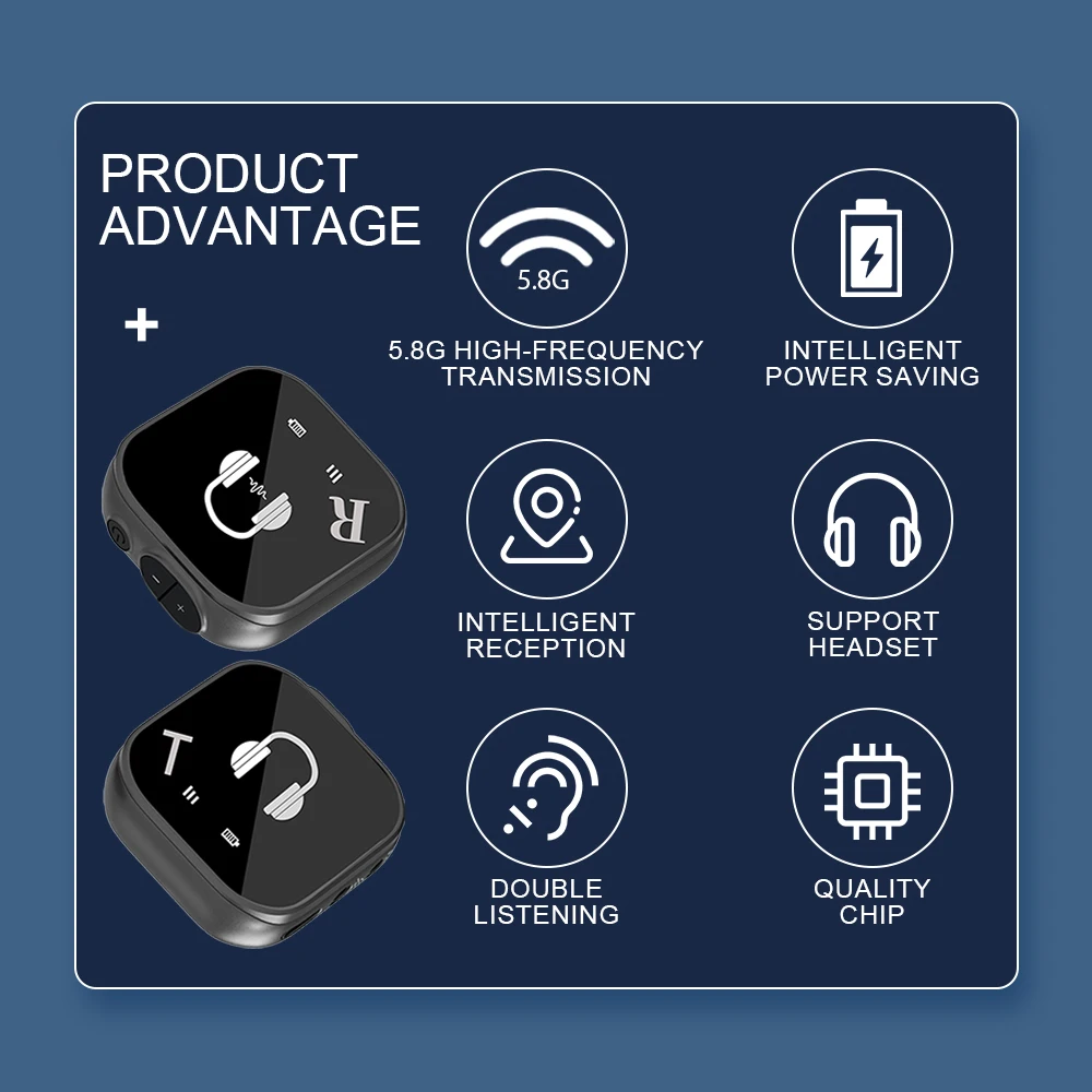 Sistema Wireless 5.8G auricolare Stage Audio trasmettore ricevore Wireless nel sistema di monoraggio dell'orecchio accoppiamento automatico Stage Audio  44