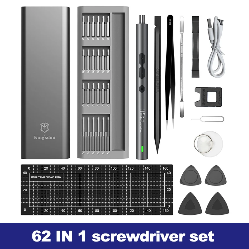 62 in 1 Electric Screwdriver Set with Precision Handle - Image 6