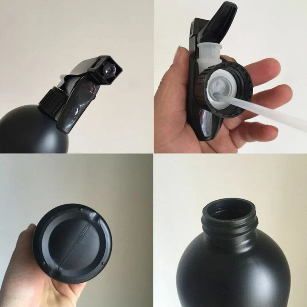 Plastic Bottle Spray Bottle Hairdressing Multifunction Replacement Water Sprayer 500ML Black For Barber Hair Salon