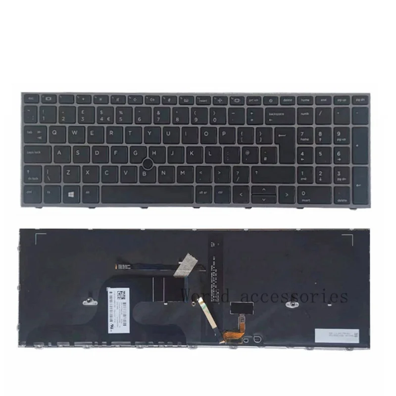 Tastiera Inglese Usa Per Hp Zbook Fury 17 G7 G8 Con Retroilluminazione