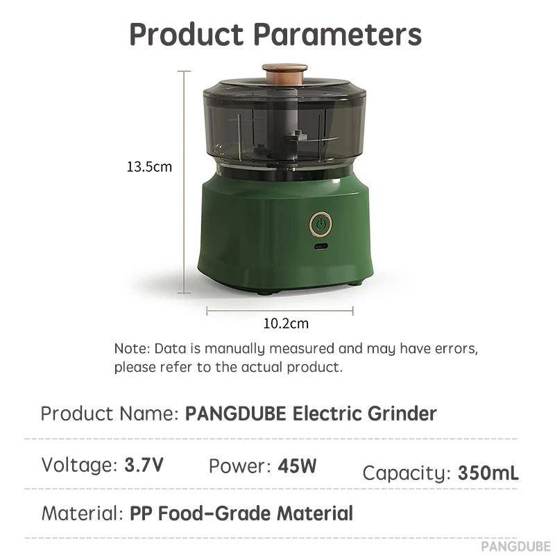 PANGDUBE 350ML Baby Food Mills Baby Food Maker Chopper Electric Mini Blender Supplement Machine Kitchen Gadgets