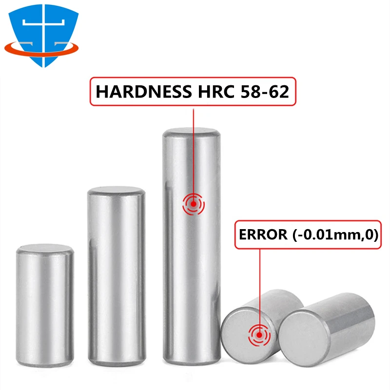 Stainless Steel Dowel Pin HRC62 Bearing Steel Solid Cylindrical M1 M1.5 M2 M2.5 M3 M3.5 M4 M5 M6 GB119