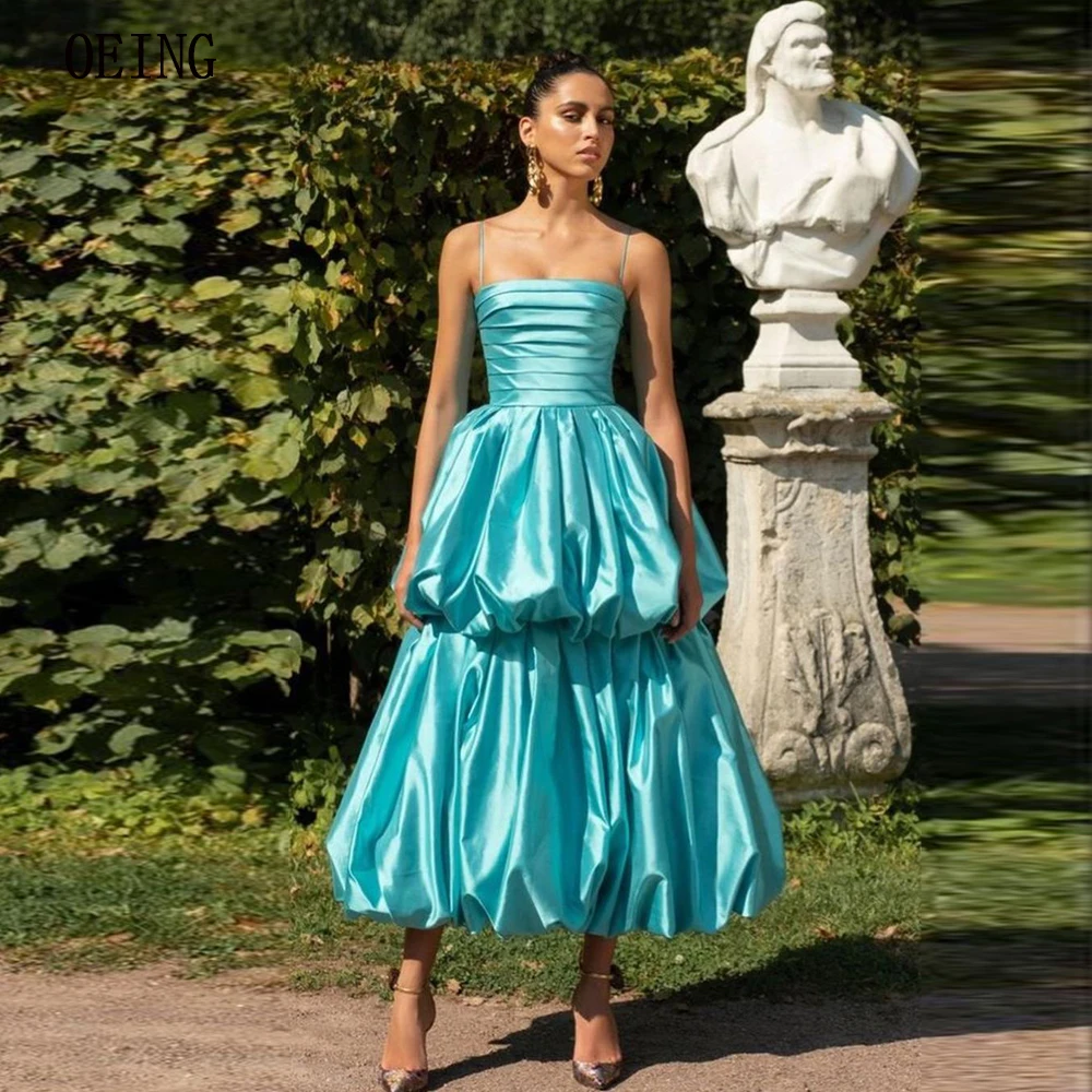 

OEING Chic Tiered Strapless Formal Occasion Party Dress Satin Ankle Length Evening Gala Dress A-Line Vestidos De Graduación 2024