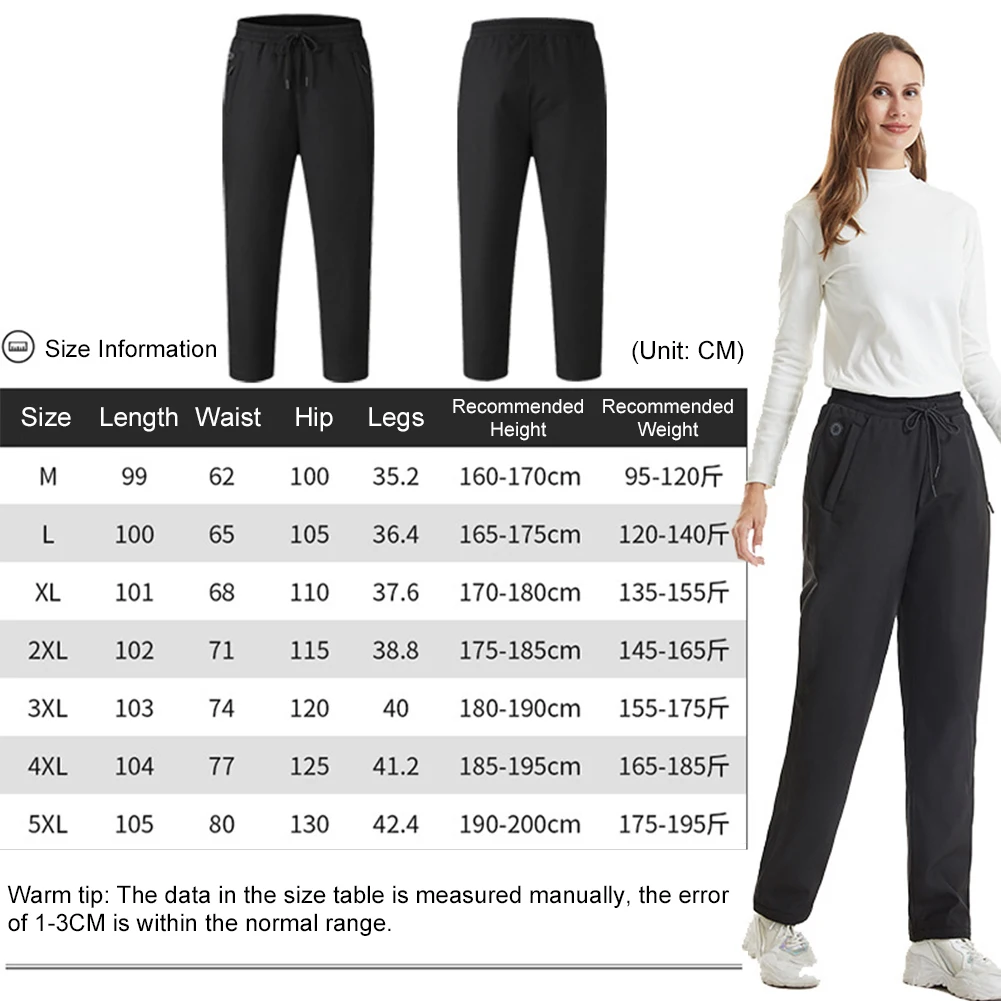 Thermal Heated Pant Casual Electric Heated Trouser USB Charging Winter Trouser Smart Pants Outdoor Hiking Pants For casual pants,hiking pants