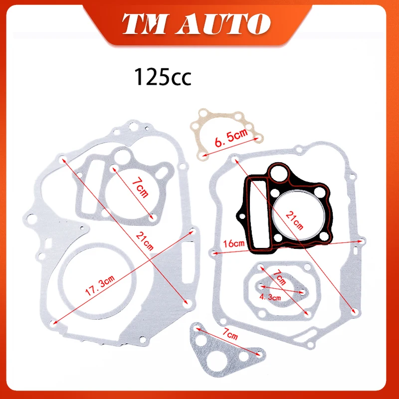 Nuovo 70- 90Cc 110Cc 125Cc Dirt Bike Cilindro Testa Frizione Kit Guarnizioni Di Aspirazione Per 110Cc Dirt Bike Moto