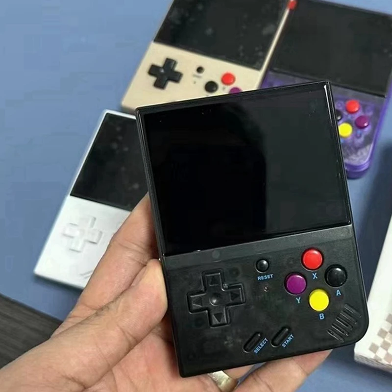 ABAC-Retro R33s Handheld Game Console Transparent 3.5 Inch Ips Screen Game Console Mini Portable