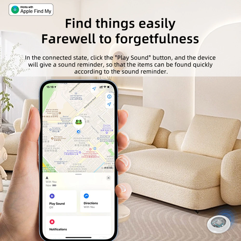 Bluetooth Tracker Keys Finder and Item Tracker Tags MFI Certification for Car Keys & Phones Bags and More Remote Control Finder