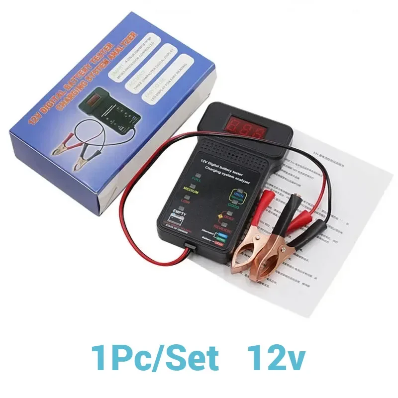 

Тестер заряда автомобильных аккумуляторов, 12 В, ЖК-экран