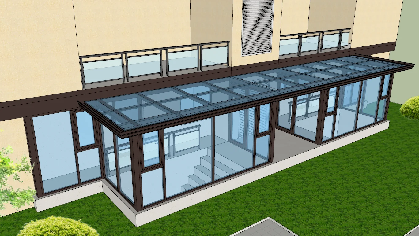 Sunshine Room Exquisitealuminum Glass House Winter House Sunroom for Swimming Pool, Garden, Villa Aluminum Sun