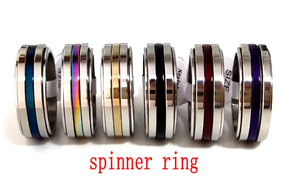 Großhandel Bulk Lose 100 teile/los Schwarz Mix Edelstahl Ehering Ringe Hochwertiger Schmuck – Detail 10
