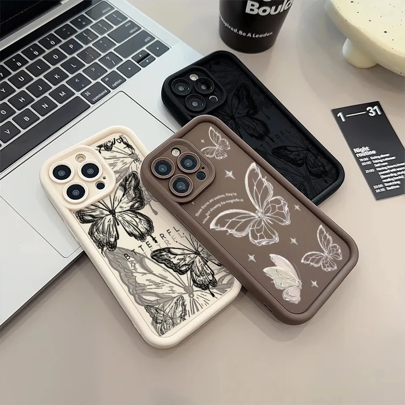 Elegant Abstract Line Butterfly Case – Stylish Protective Cover