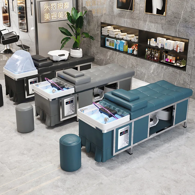 

Специальная кровать для шампуня Barbershop, фумигационный водонагреватель, интегрированная массажная кровать для обработки головы