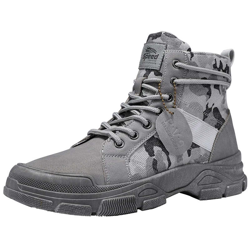 Men's Boots Camo 2023 Winter New Fashion Lace Up Outdoor Men's Boots Platform Climbing shoes Military Boots New Men Ankle Boots