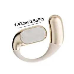 Noise - Cancelling Wireless Earbuds with Earhooks and Waterproof Double - Fold Case (White)