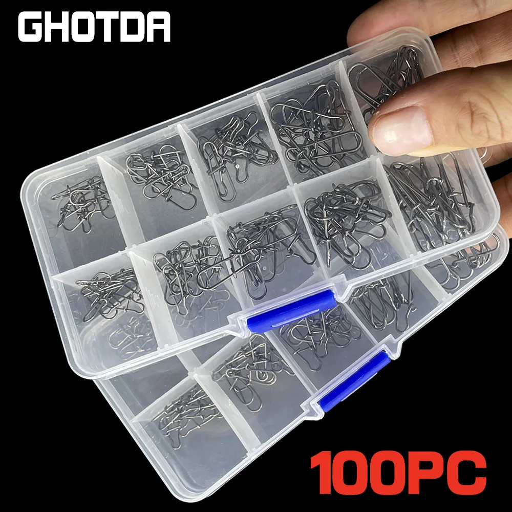Ghotda 100pcs Diameter 0.5-0.8m line tackle Swivel connectors