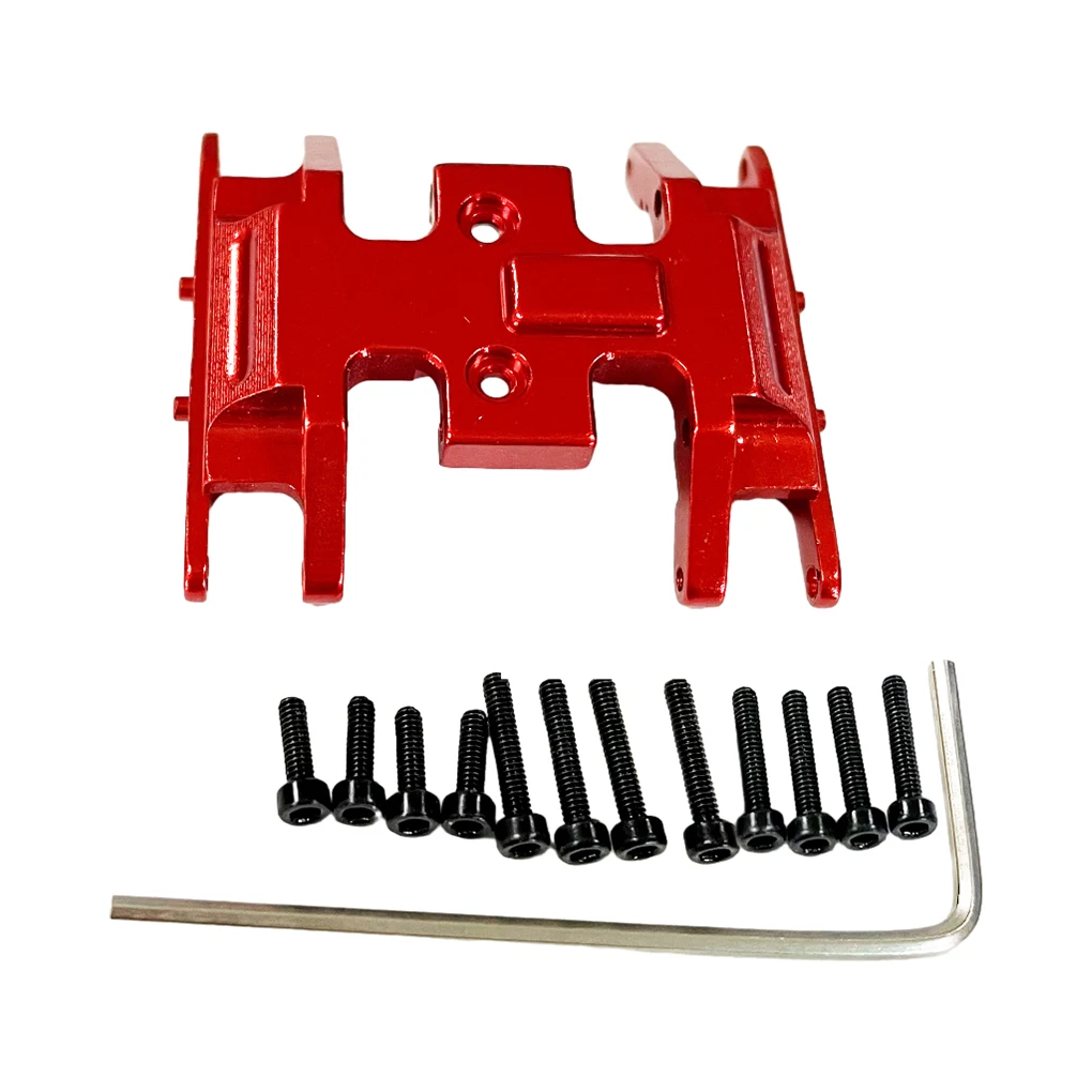 

RCGOFOLLOW 1/24 Gear Box Mount RC Upgrade Part Aluminum Alloy Skid Plate Rc Gear Box Mount For Axial SCX24 RC Car Part Red