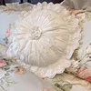 Romantic French Round Pillow Cushion White Lace Pumpkin Pillow Light Luxury Bedroom Living Room Sofa Pillow Exquisite Decoration 2