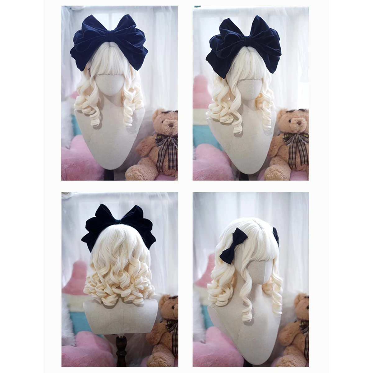 DUTRIEUX Synthetic Cosplay Wig Princess Curly Woman Cute Long Curly Anime Wig Lolita Natural High-Quality Heat-resistant Wig