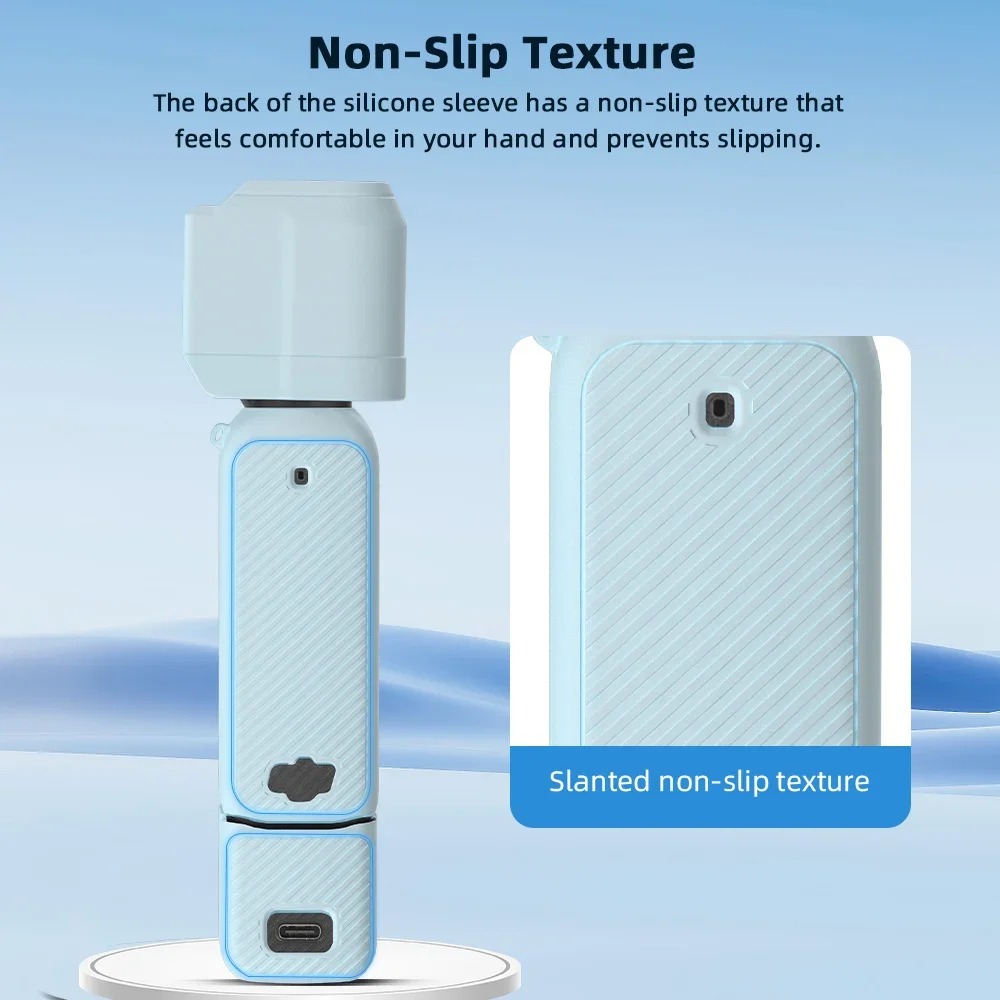 Description Picture 5 of itemBRDRC Silicone Case for DJI Pocket 3 Camera Anti-Scratch Gimbal Camera Protective Cover with Rope Camera Accessories