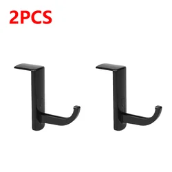 Universal Adhesive Wall Mount Headphone Hanger and Display Rack (2PCS Black)