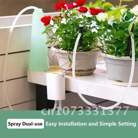 

Timer System Indoor Automatic Watering Pump Controller Flowers Plants Home Sprinkler Drip Irrigation Device 8/4/2 Head Pump