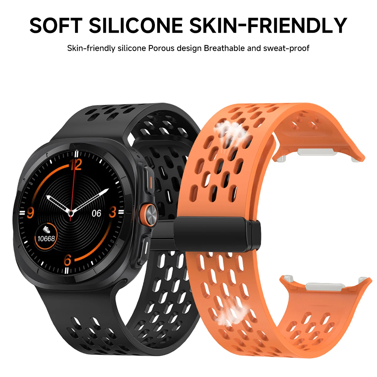 Magnetic Breathable Silicone Strap