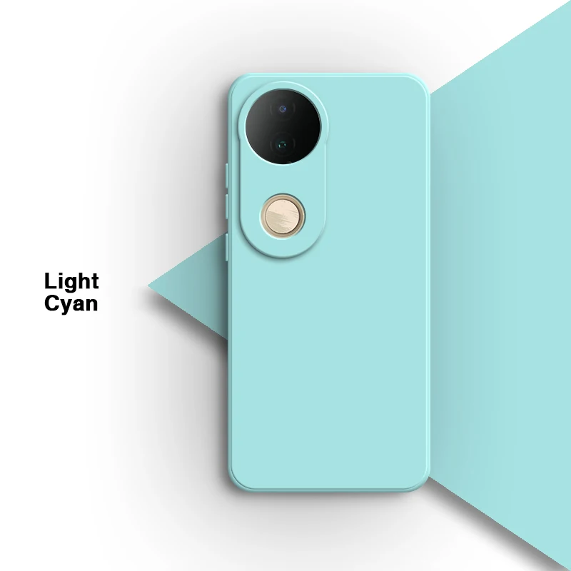 Solid Color Liquid Silicone Phone Case with Camera Protection
