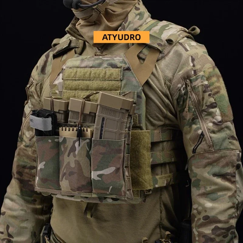 Magazine Storage Bag 5.56/7.62mm Triple Mag Pouch Hunting CS Wargame Molle System Accessories