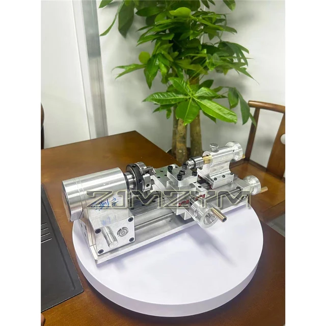 DIY Mini Lathe Multifunctional Household Woodworking Homemade Small Lathe Portable Desktop Micro-Lathe 110V-220V 100-2500r/min 5