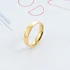 Fashion Jewelry New Titanium Steel Men's and Women's Simple Personality 4MM Grinding Couple's Ring 3