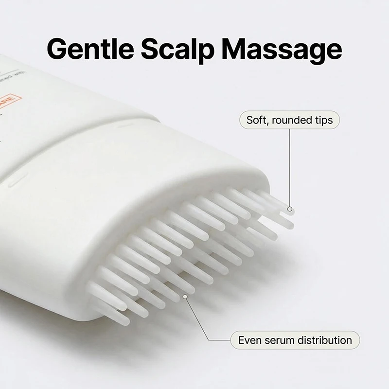 Hair Serum With Built-In Brush,Hair Nourishing Strengthening Essence,Improve Scalp Environment,Scalp Massager,Korean Hair Care - 6