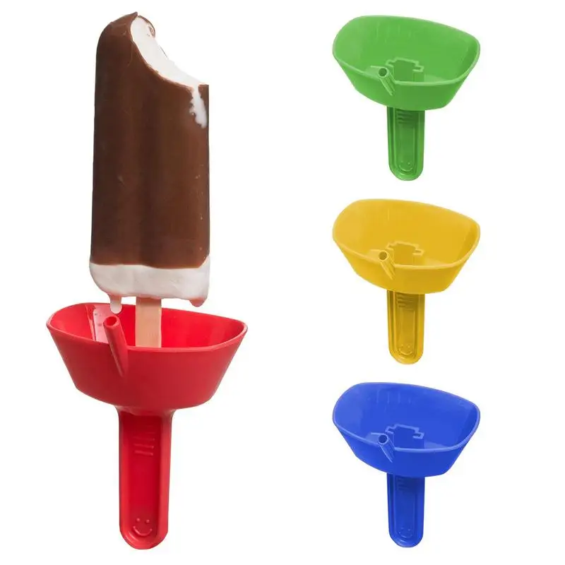 Set of Fun Summertime Ice Pop Molds - Each Handle Includes a Drip Guard  with a Straw! - Great for Parties, Snacks, and So Much More! - DIY Tool  Supply