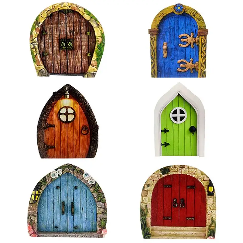 Round Hobbit Fairy Door Set - Terrarium Decor