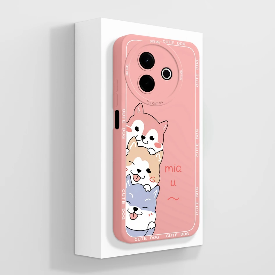 Beautiful Flower & Lazy Kitten Pattern Soft Silicone Anti-Slip Phone Case