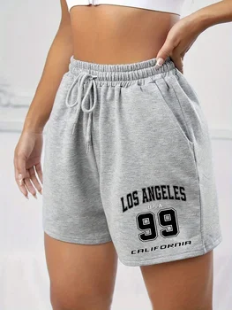 Ladies' Los Angeles 99 California Printed Casual Running Shorts for Sports and Leisure, Loose Fit, Comfortable Fit 1