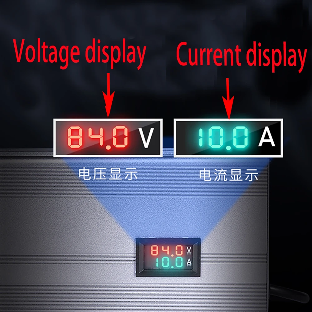 조절식 LiFePo4 배터리 고속 충전기, LiFePo4 배터리, 36V, 48V, 60V, 72VE, 220V, 2A 20A