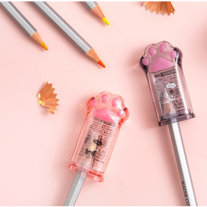 Kawaii القط باو على شكل مبراة أقلام القرطاسية الاط...
