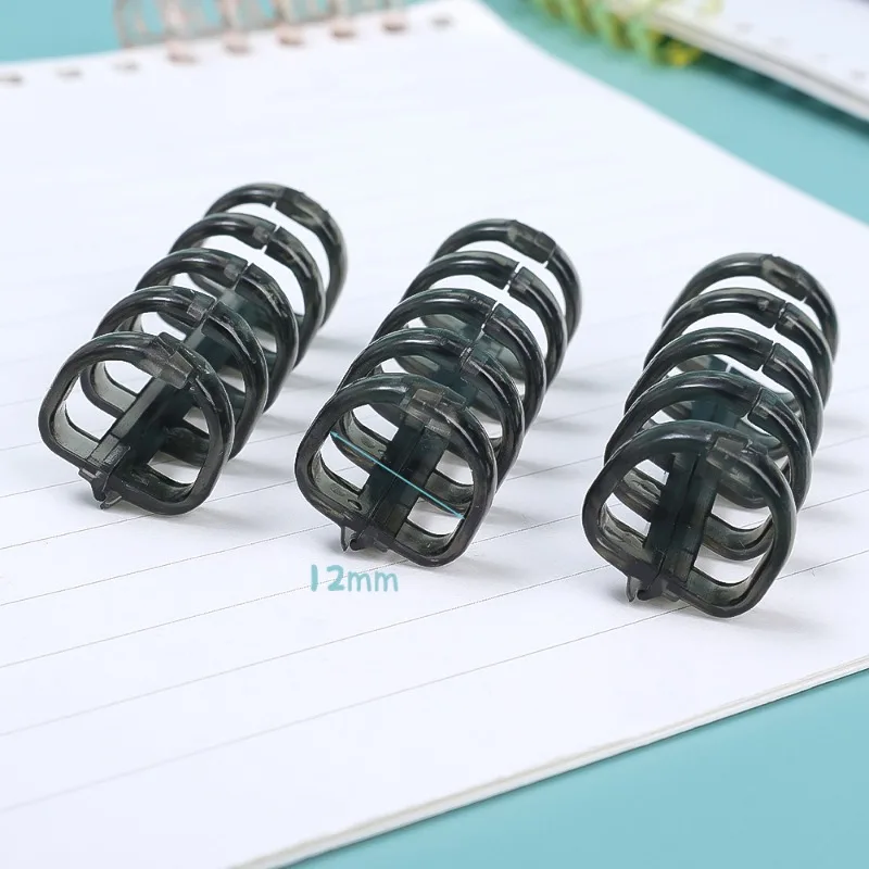 3-1Pcs 3/5Holes Loose Leaf Binders Book Rings Translucent Binding Spines Combs Snap Split for DIY Diary Notebook School Supply - 5